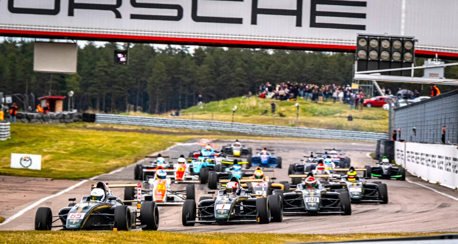 George Sebastian GS-65 Pavlopoulos starting from pole position at Anderstorp, Sweden